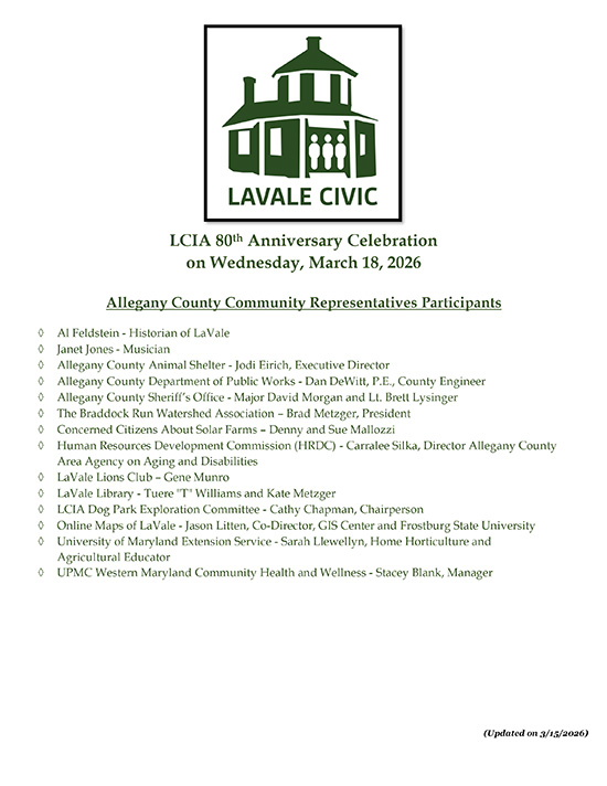 2026 Open House Allegany County Community Representatives Participants